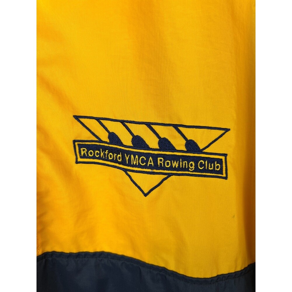 Sew Sporty Rockford Crew Rowing Jacket Vintage Blue Gold Size XL USA Made - Picture 9 of 15
